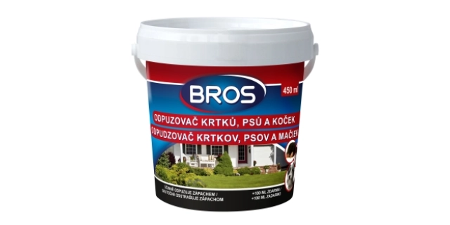 BROS – odpuzovač krtků, psů a koček 350 ml +100 ml EXTRA                                                                                                                                                                                                  